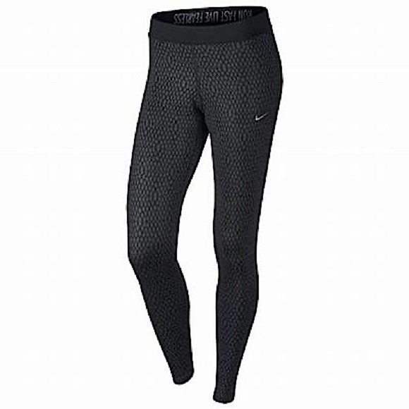 Nike Pants - Nike Dri-Fit Relay Running Athletic Leggings Black Spotted | XS